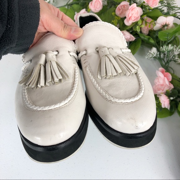 Rag & Bone white leather Mckenzie loafers sz 36.5 - Picture 5 of 8